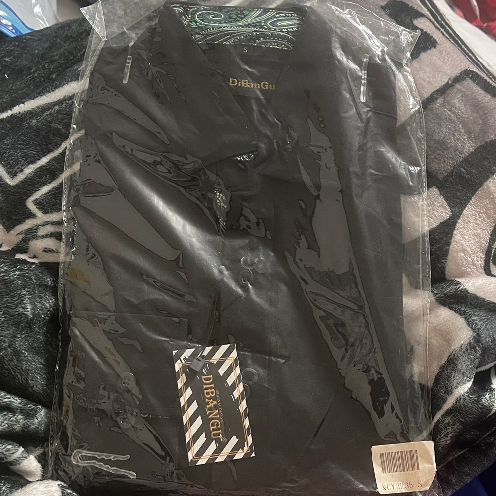 DiBanGu Black Dress Shirt